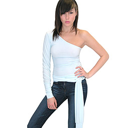 One Sleeve Sash Waist Top