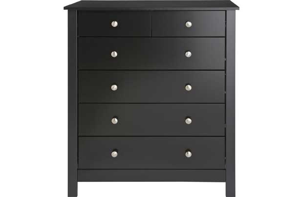 Unbranded Osaka 4 2 Drawer Chest - Black