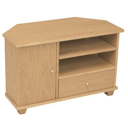 Oslo - Light Oak Corner TV Cabinet