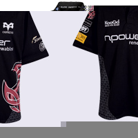 Ospreys Rugby Home Shirt - Black.