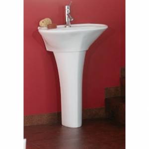 Unbranded Oval Basin and Pedestal