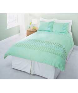 Oval Double Duvet Cover Set - Green