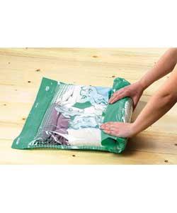 Hand compressed storage bags for clothes, towels etc.For home or travel. Saves up to 75% of the