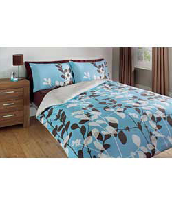 Pamplone Double Duvet Cover Set - Duck Egg Blue