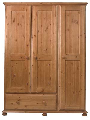 PARKHAM PINE WARDROBE GENTS TRIPLE