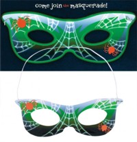 Unbranded Partyware: 8 Die-Cut Halloween Mask Invite