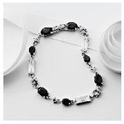 Unbranded Pave Back to Black Multi Stone Bracelet