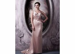 Unbranded Pearlpink V-neck Sexy Evening Dresses (Stretch