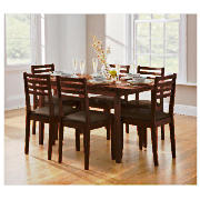 Unbranded Pemberley Extending Table, Dark Oak with 6