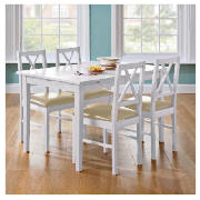 Unbranded Pemberley Extending Table White with Pemberley 4