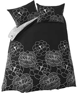 Unbranded Peony Reversible Duvet Set - Kingsize