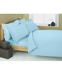 Percale Double Duvet Cover - Duck Egg Blue