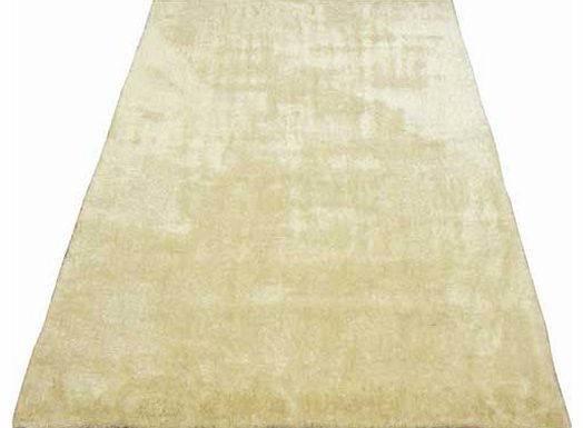 Perky Brush Silk Touch Shaggy Rug - Cream - 120