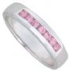 Pink cubic zirconia ring