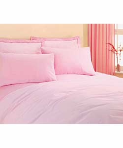 Pink Gingham King Size Duvet Cover Set