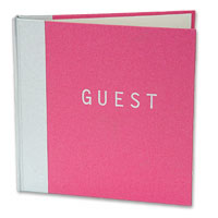 Exclusive to confetti, these colourful guestbooks