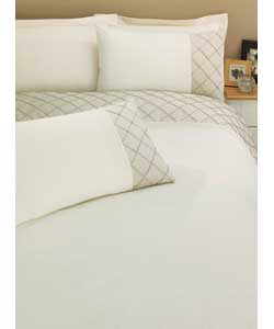 Pintuck Double Duvet Cover Set - Linen