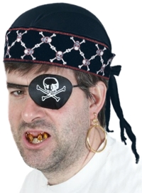 Unbranded Pirate Head Scarf Black (Skull Band)