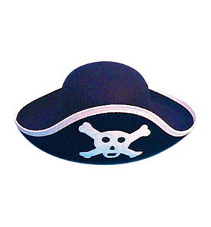 Pirate skull and cross bones hat, small