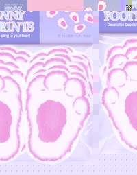 Unbranded Pk12 Bunny Foot Prints (15.2cm x 15.2cm)