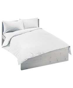 Plain Dye King Size Duvet Cover Set - White