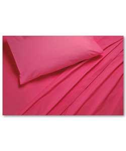 Plain Dye King Size Sheet Set - Ruby