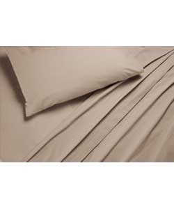 Plain Dye Single Sheet Set - Mocha