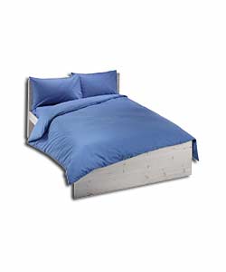 Plain-Dyed Cornflower Blue King Size Duvet Set