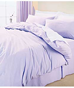 Plain Dyed Double Duvet Set - Lilac