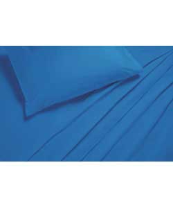 Plain Dyed Duo Kingsize Fitted Sheet Set - Cornflower Blue