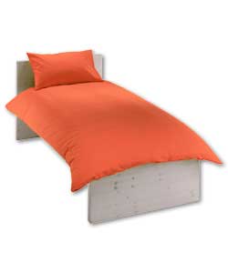 Plain Dyed Single Duvet Cover Set -Terracotta