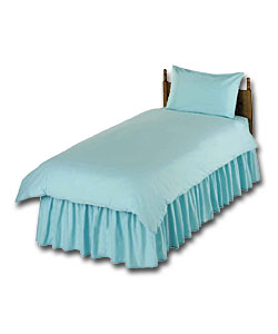 Plain Dyed Single Sheet Set - Aqua.