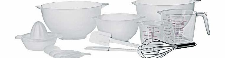 Unbranded Plastic Baking Starter Set - White