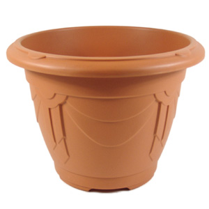 Unbranded Plastic Planter Terracotta 33cm