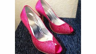 Unbranded Platform Pumps Satin Stiletto Heel Pumps Rose Red