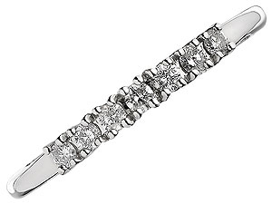 Unbranded Platinum and 15 Points Diamond Half Eternity Ring 040831-P