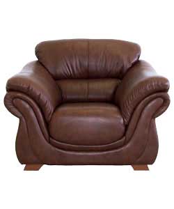 Design, style and comfort in a waxed finish semi-aniline leather.Deep foam-filled seat and arm