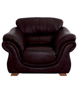 Design, style and comfort in a waxed finish semi-aniline leather.Deep foam-filled seat and arm