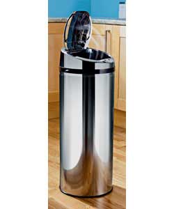 Unbranded Polished Stainless Steel 40 Litre Sensor Bin