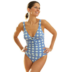 Polka Dot Tankini- Blue- Size 16