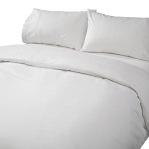 Polycotton Duvet Cover- Superking-Size- White