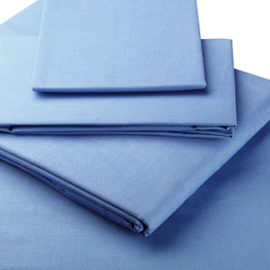 Polycotton Fitted Sheet- Single- Sky Blue