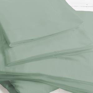 Polycotton Flat Sheet- Sage- Single