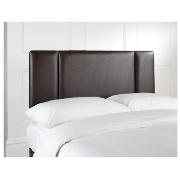 Unbranded Portobello Headboard, Brown Faux Leather, Double