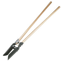 Digs holes for fence posts and removes soil from the hole quicker and easier than with a spade