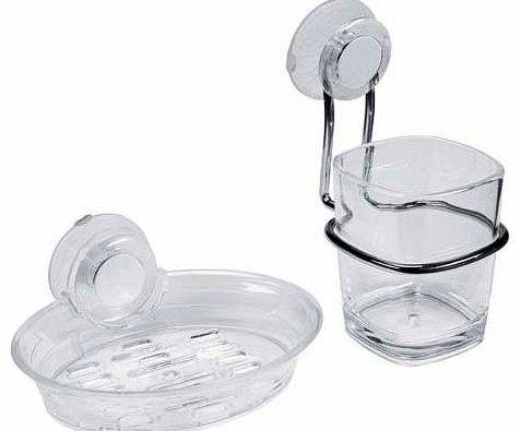 Press N Lock Soap Dish and Tumbler Set