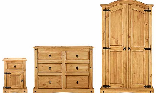 Unbranded Puerto Rico 3 Piece 2 Door Wardrobe Package -