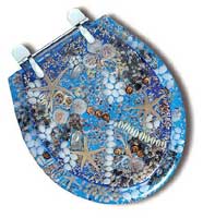 Tropical Reef - Natural Bluewash Toilet Seat