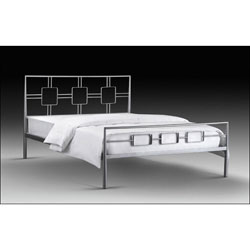 Quadrato 3FT Single Bedstead - Aluminium Finish