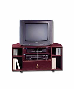 Quatro Corner TV/Video Unit - Mahogany Effect